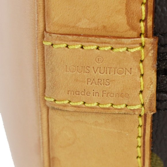 LOUIS VUITTON LV Logo Alma 2Way Hand Bag Monogram Leather Brown M51130 73YC686 - Picture 9 of 15